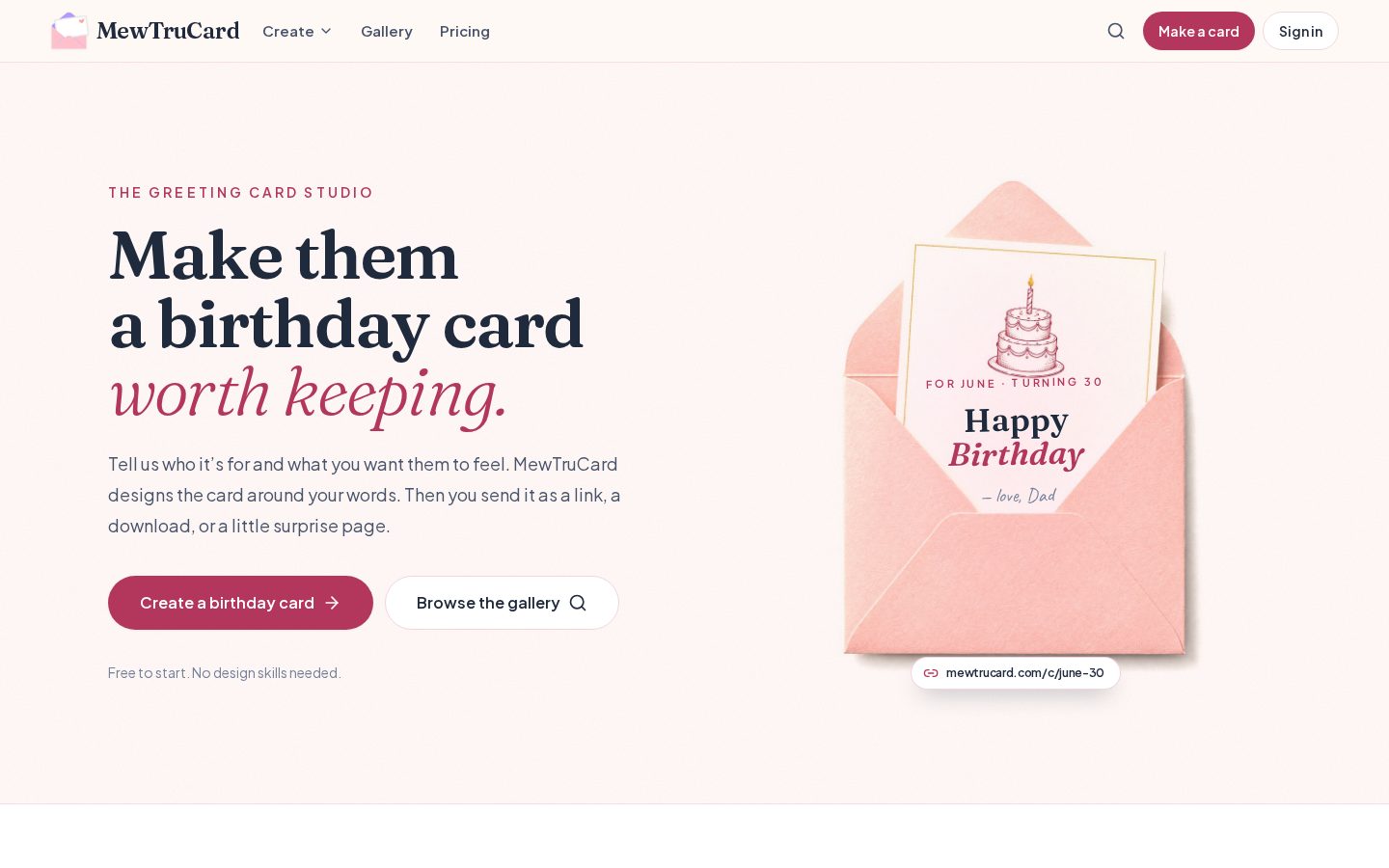 Mewtrucard Homepage