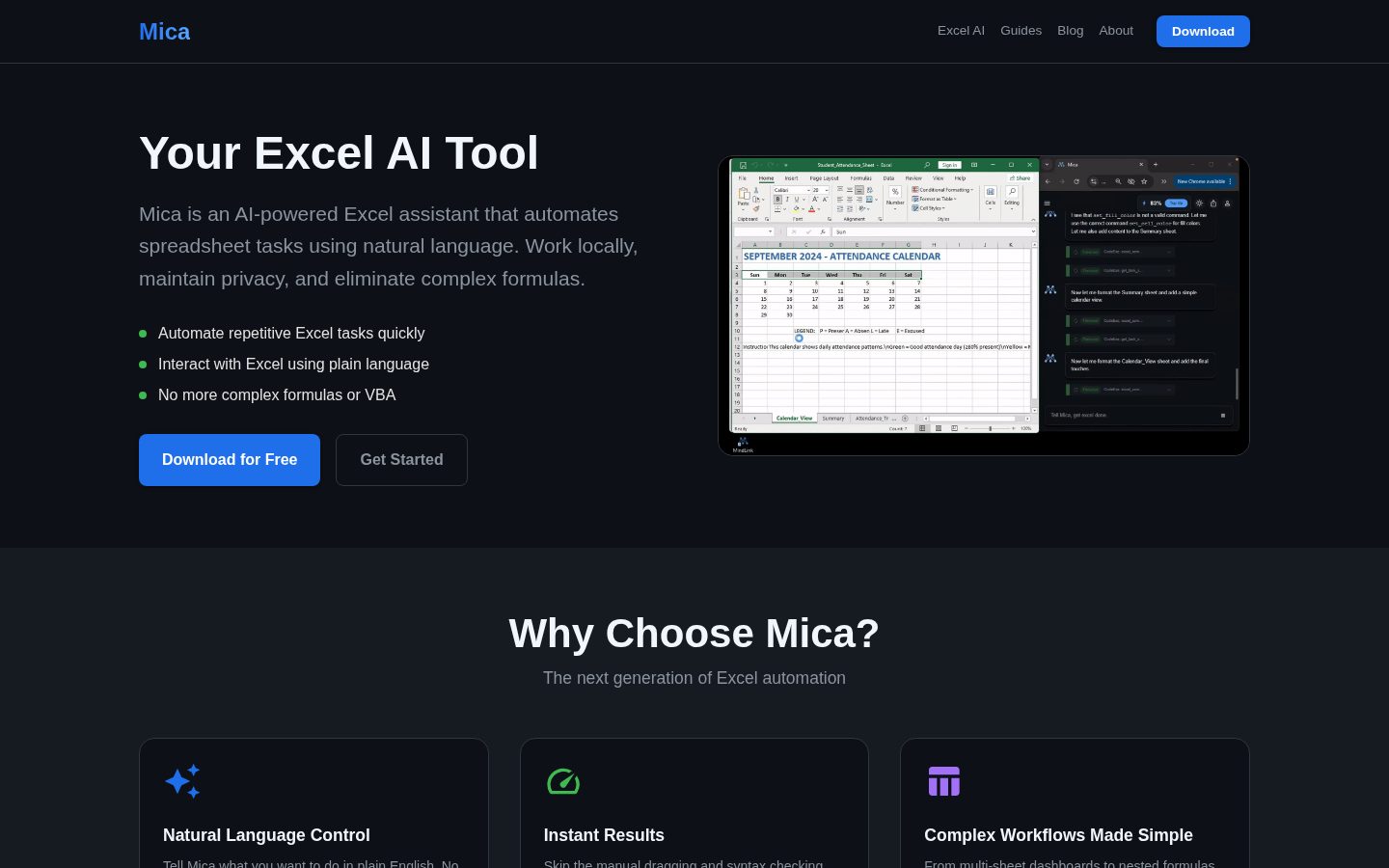 Mica Homepage