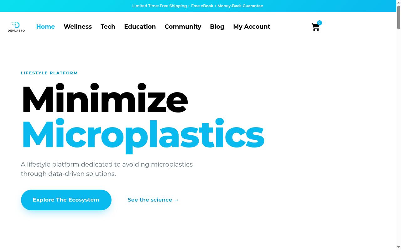 Microplastic Intake App Homepage