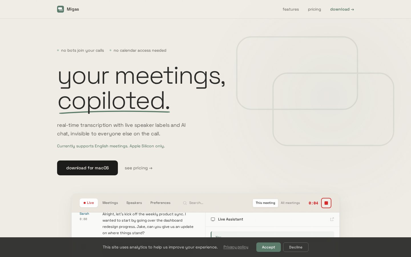 Migas Homepage