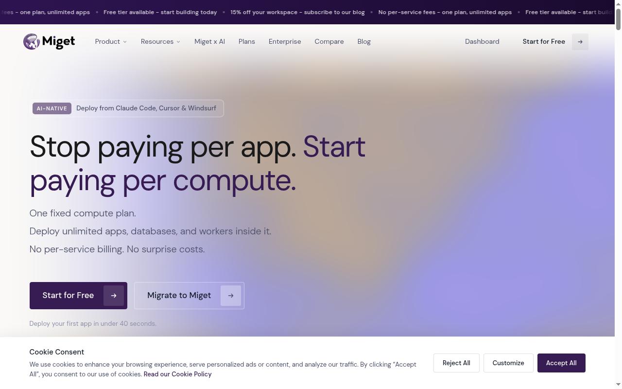 Miget Homepage
