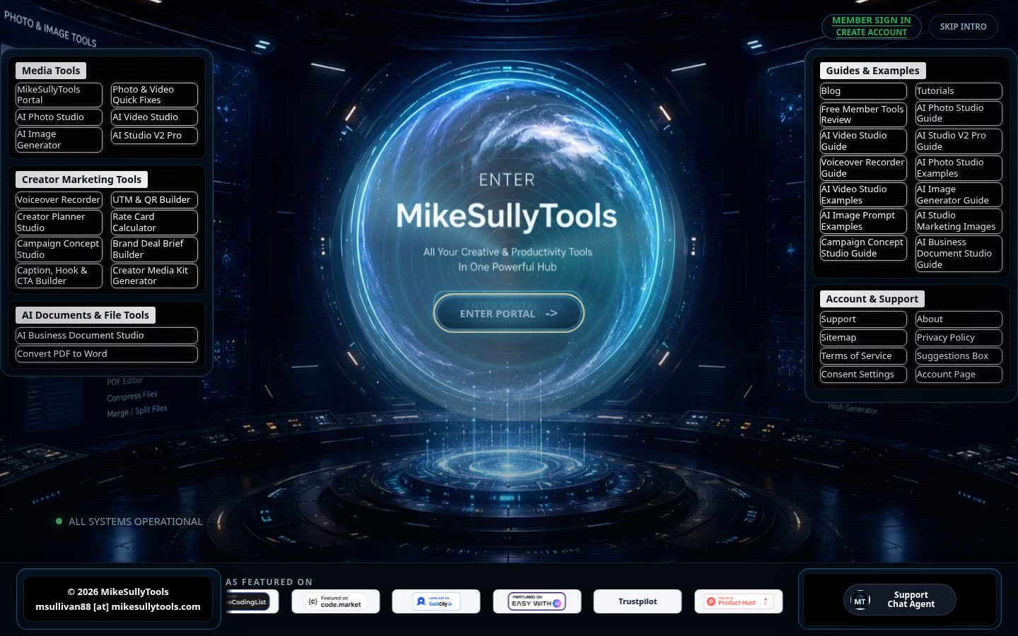 MikeSullyTools Homepage