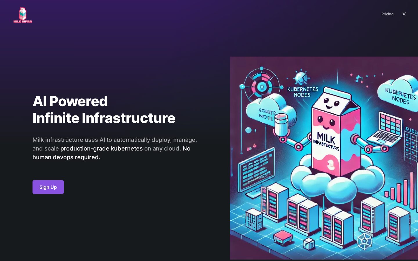 Milk Infrastructure Homepage