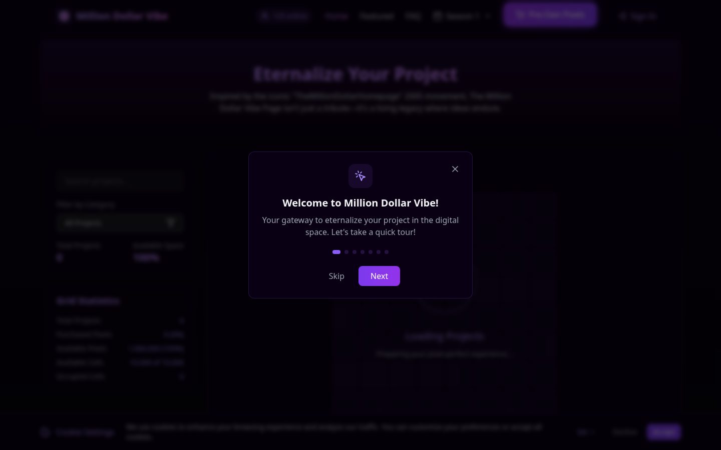 Milliondollarvibe Homepage