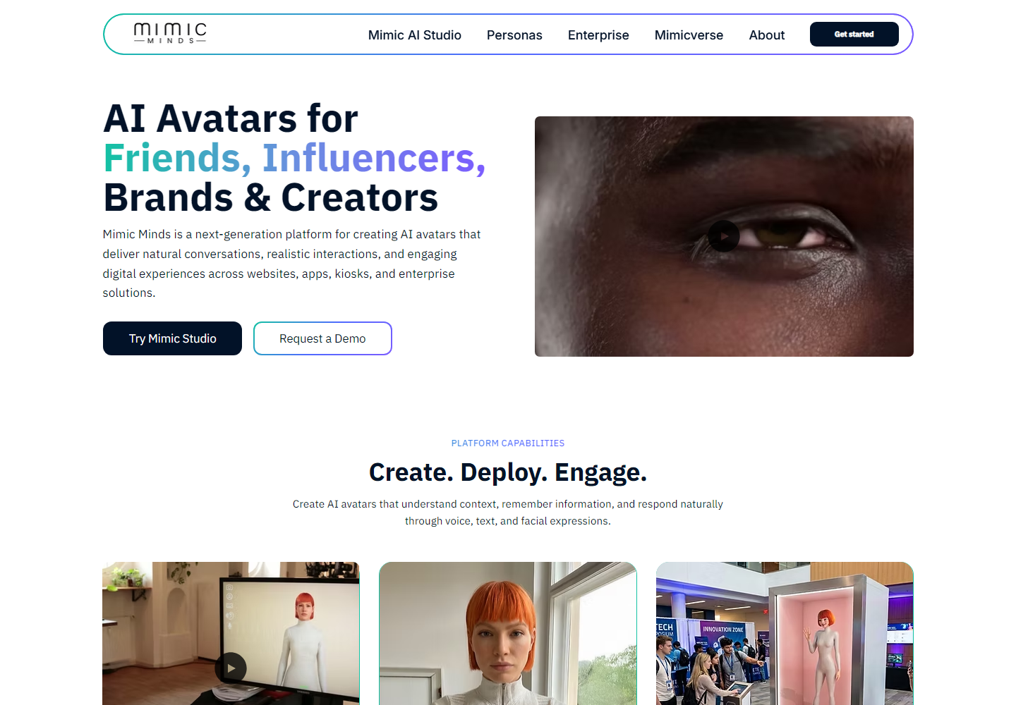 Mimic Minds homepage