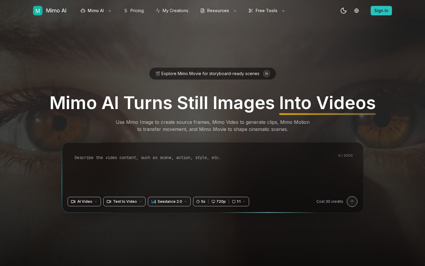 Mimo AI Homepage