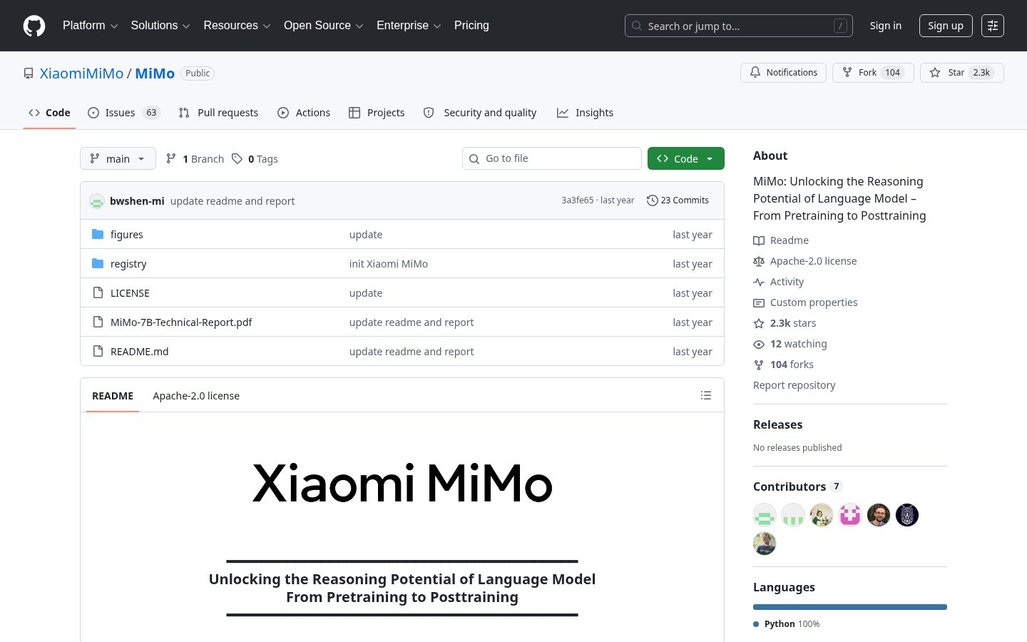 MiMo Code Homepage