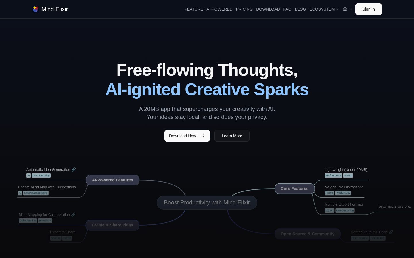 Mind Elixir Homepage