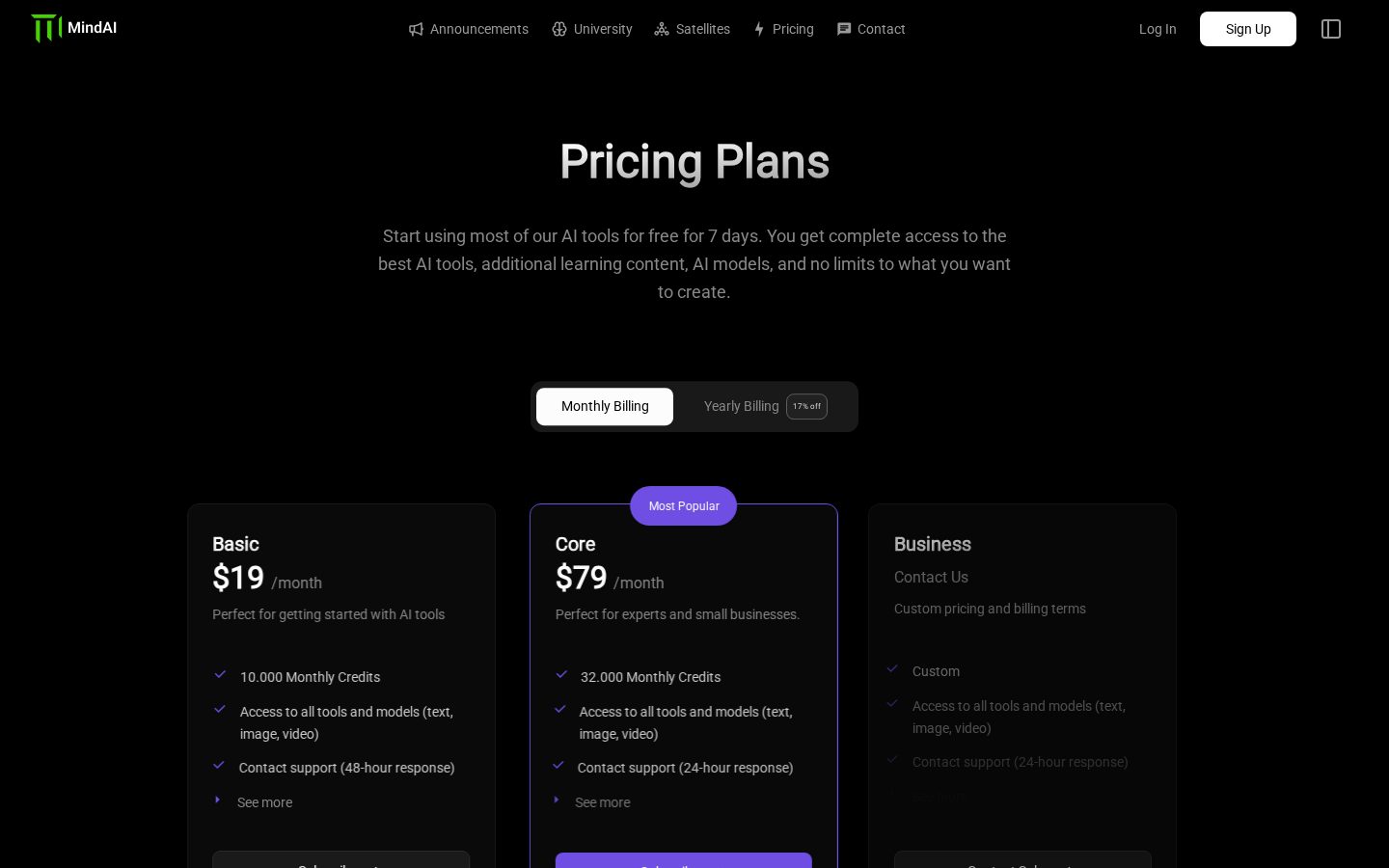 MindAI Pricing