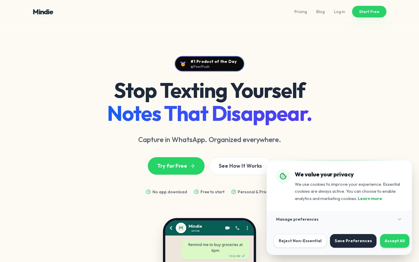 Mindie Homepage