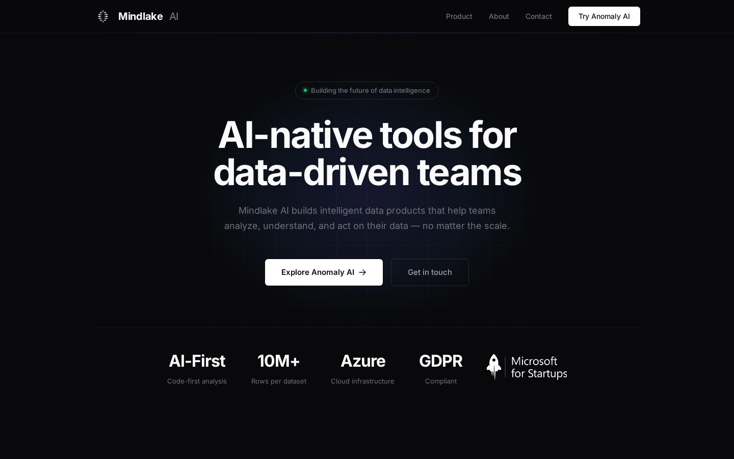 Mindlake AI Homepage