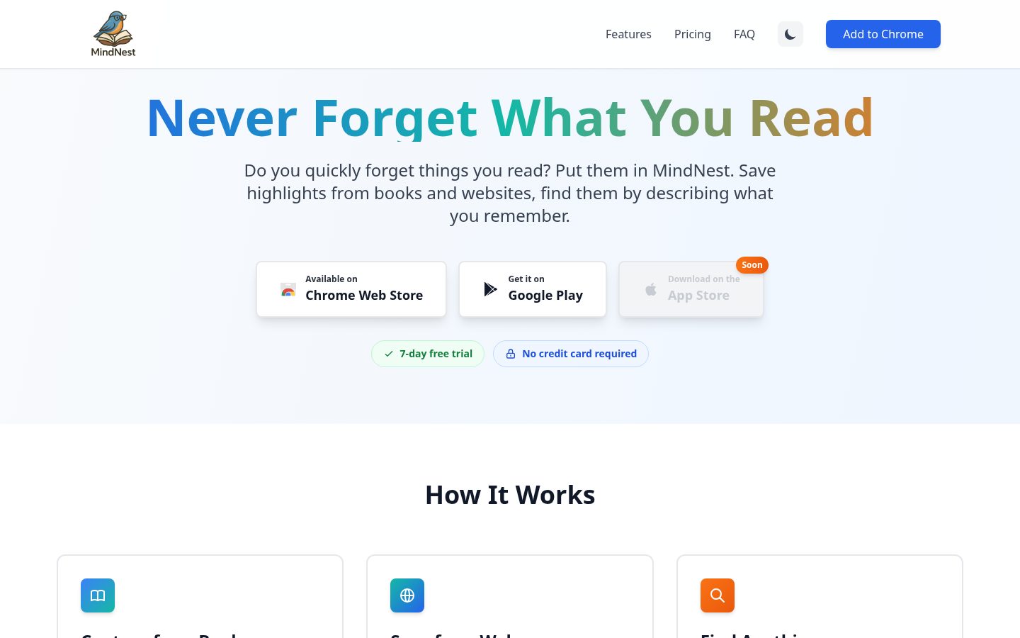 MindNest Homepage