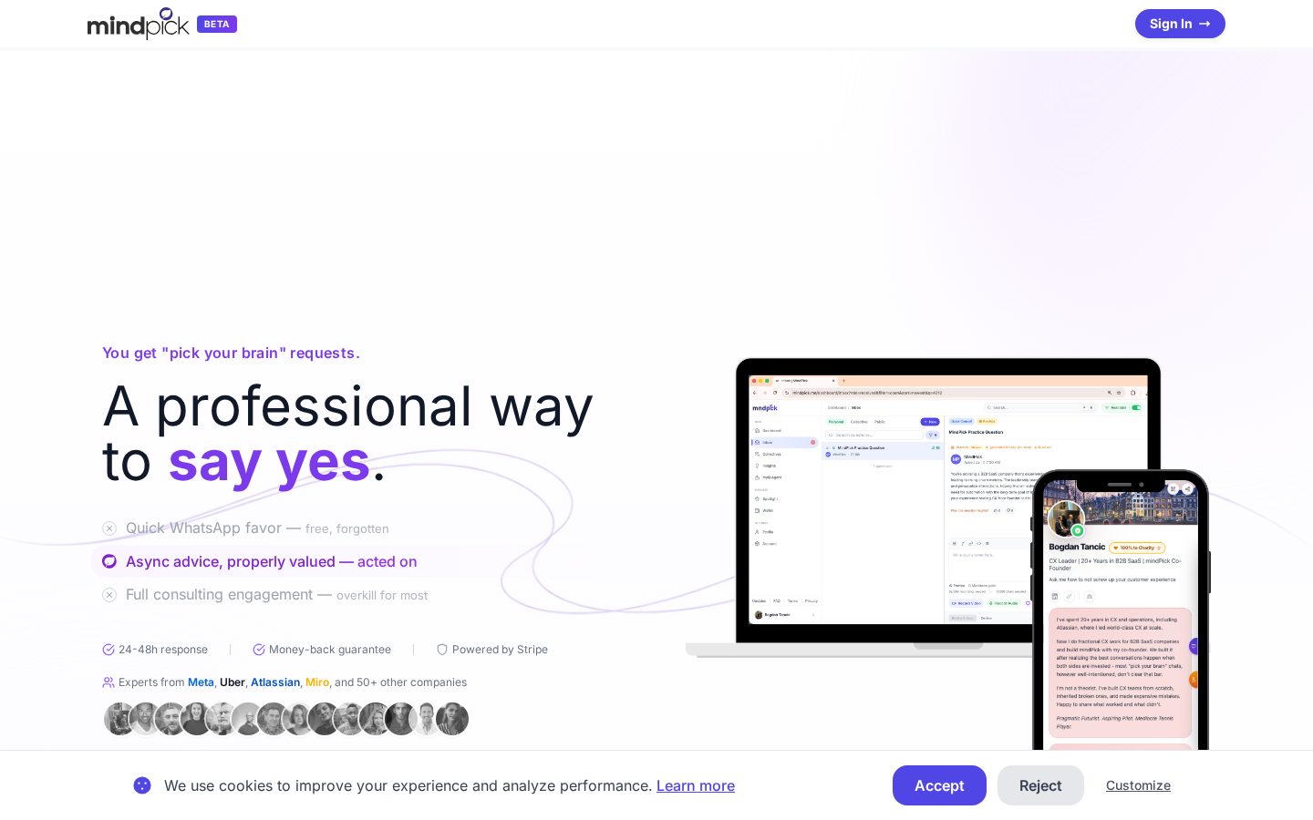 mindPick Homepage