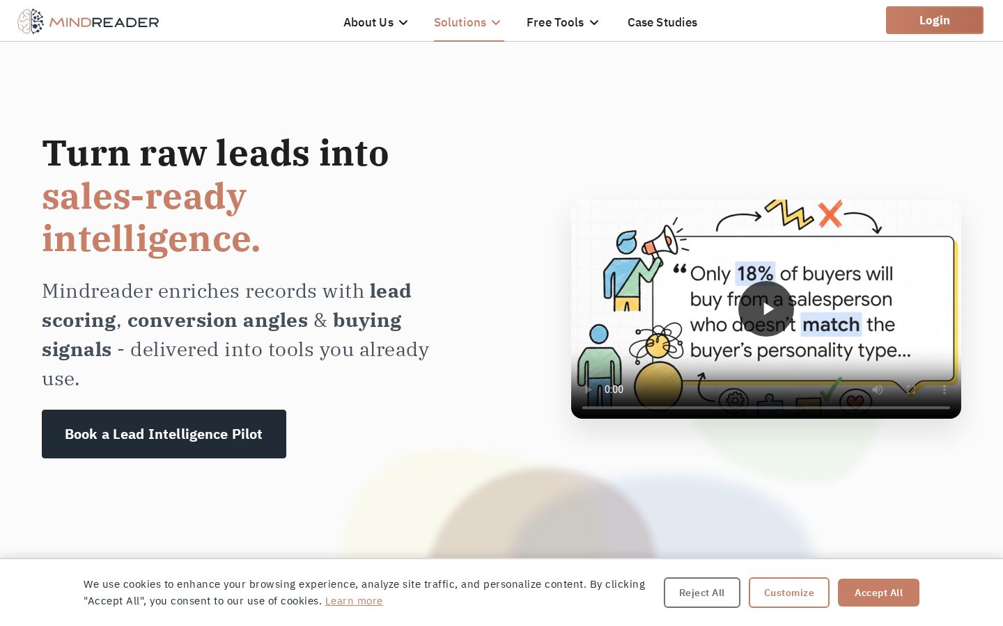 Mindreader AI Homepage