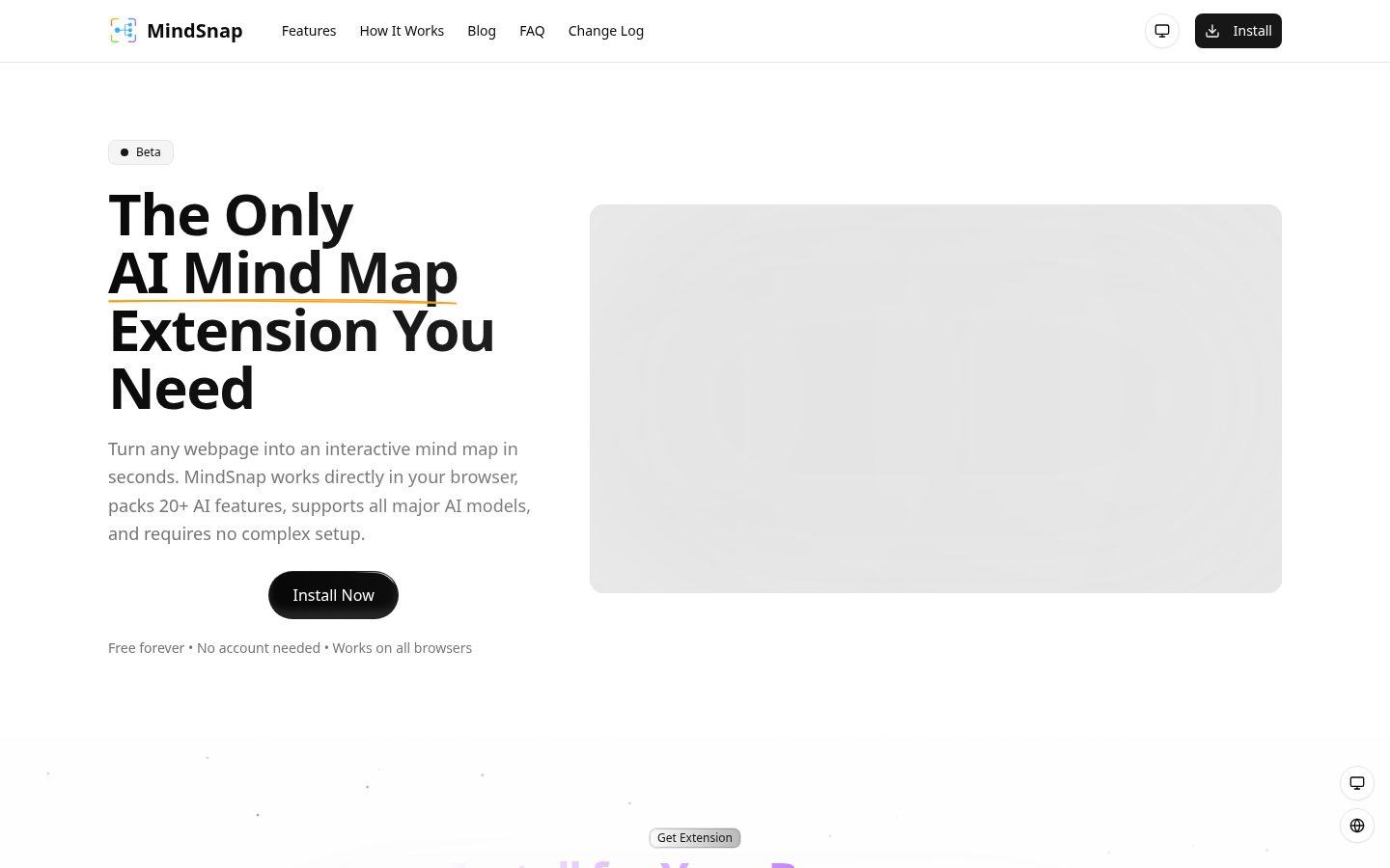 MindSnap Homepage
