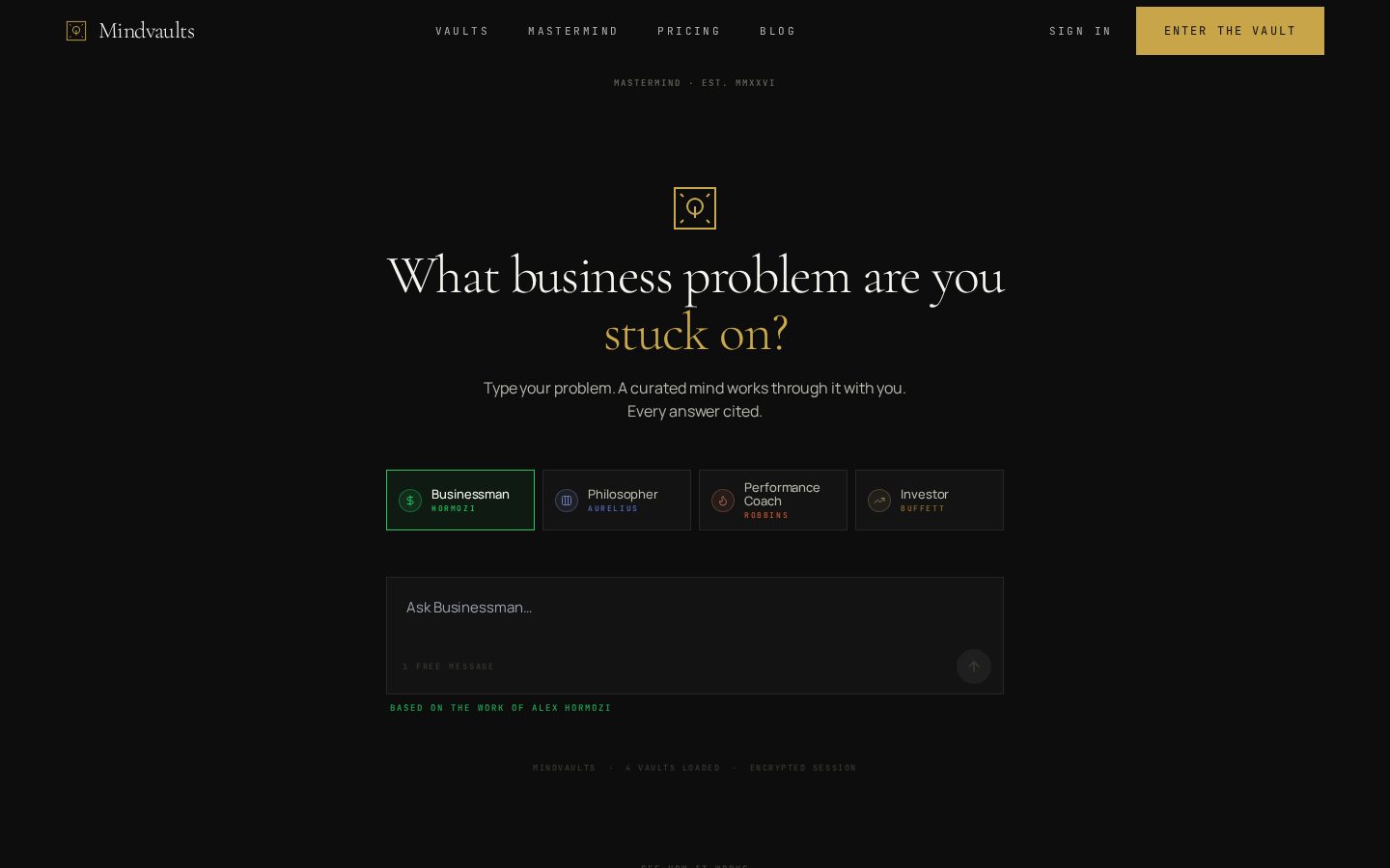 Mindvaults Homepage