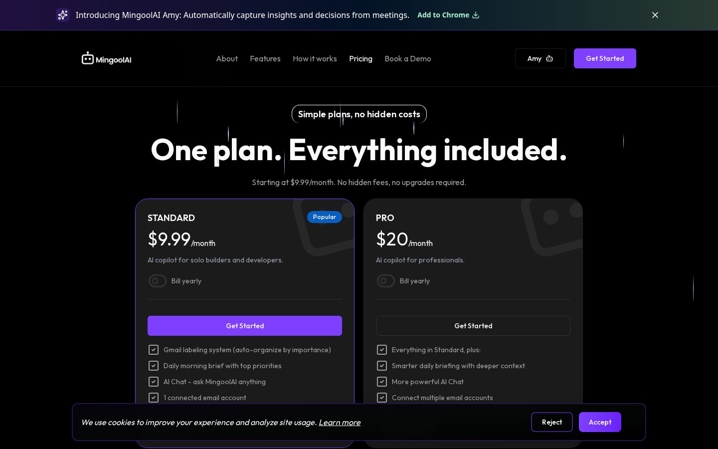 MingoolAI Pricing