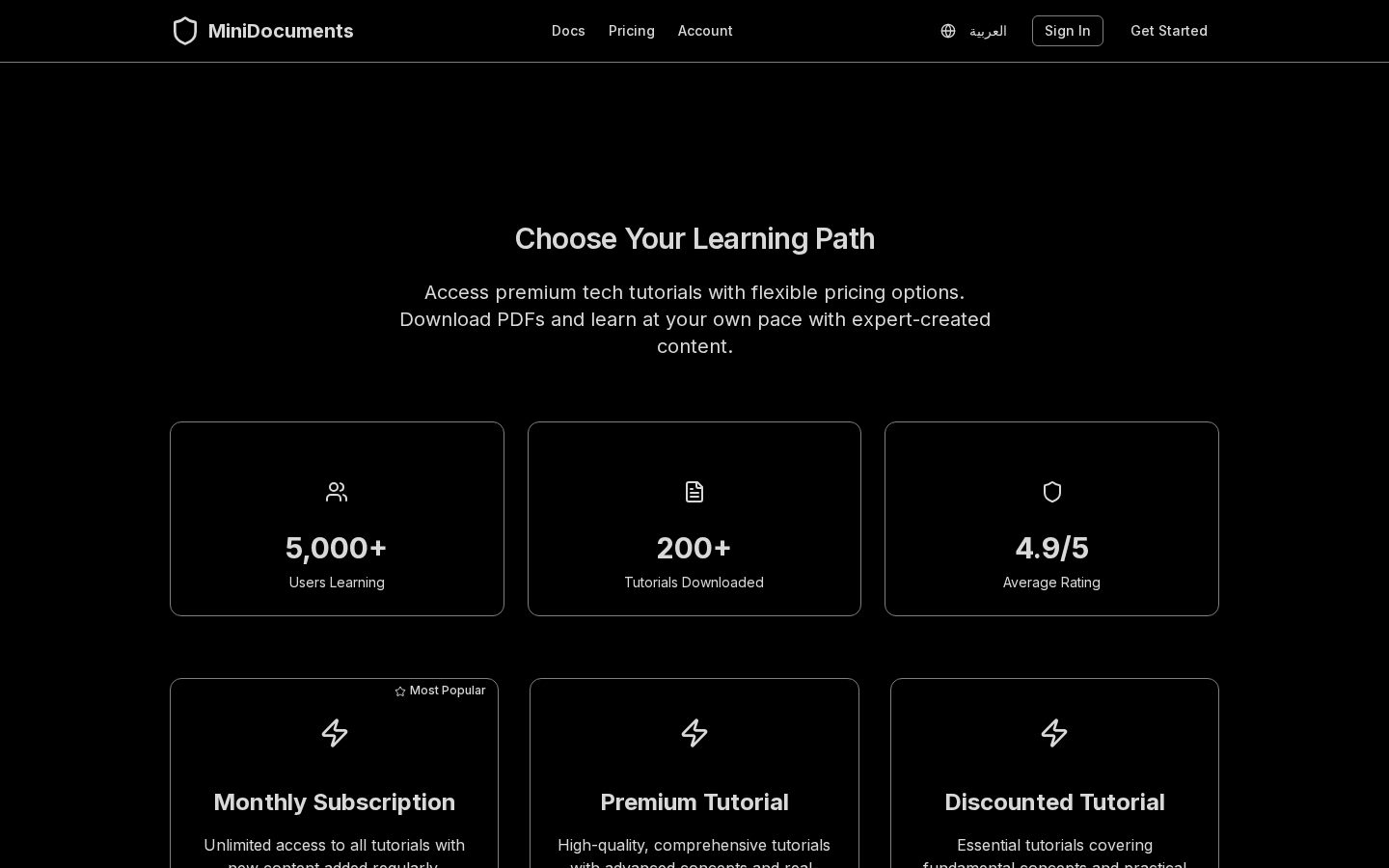 MiniDocuments Pricing