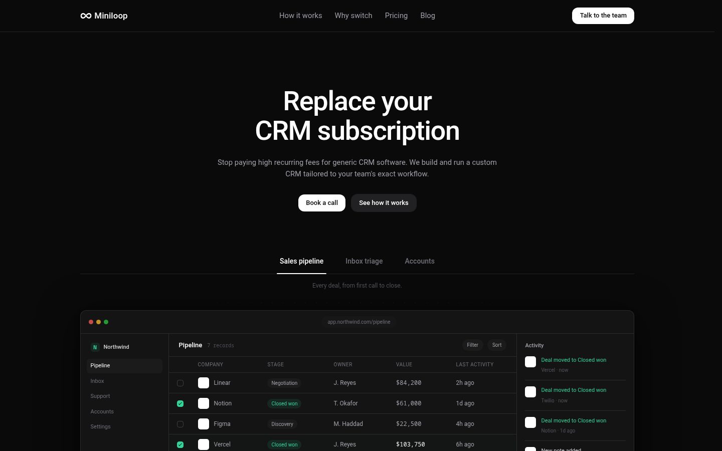 Miniloop Homepage