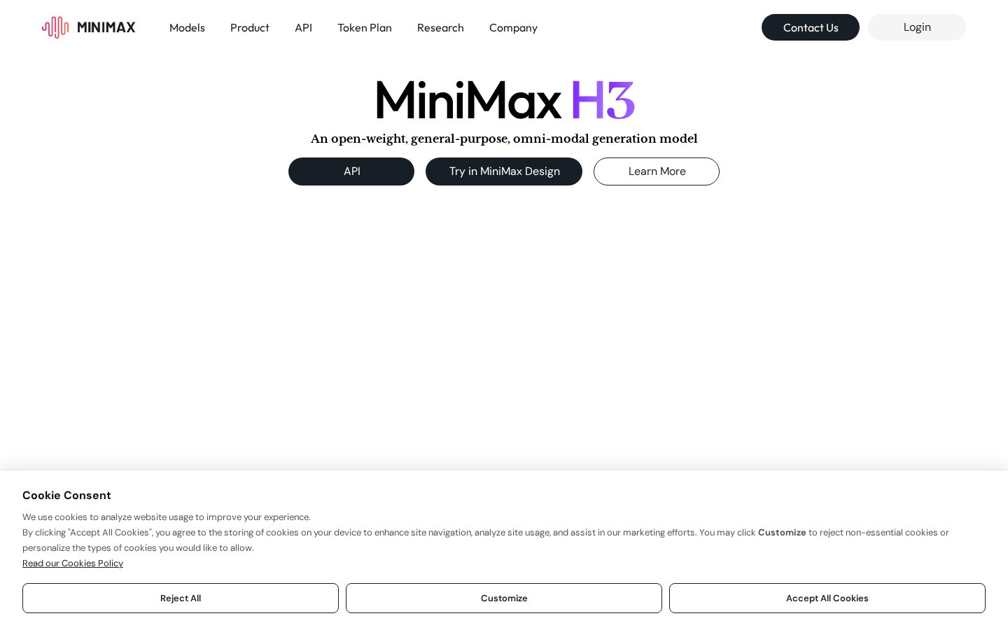 MiniMax AI Homepage