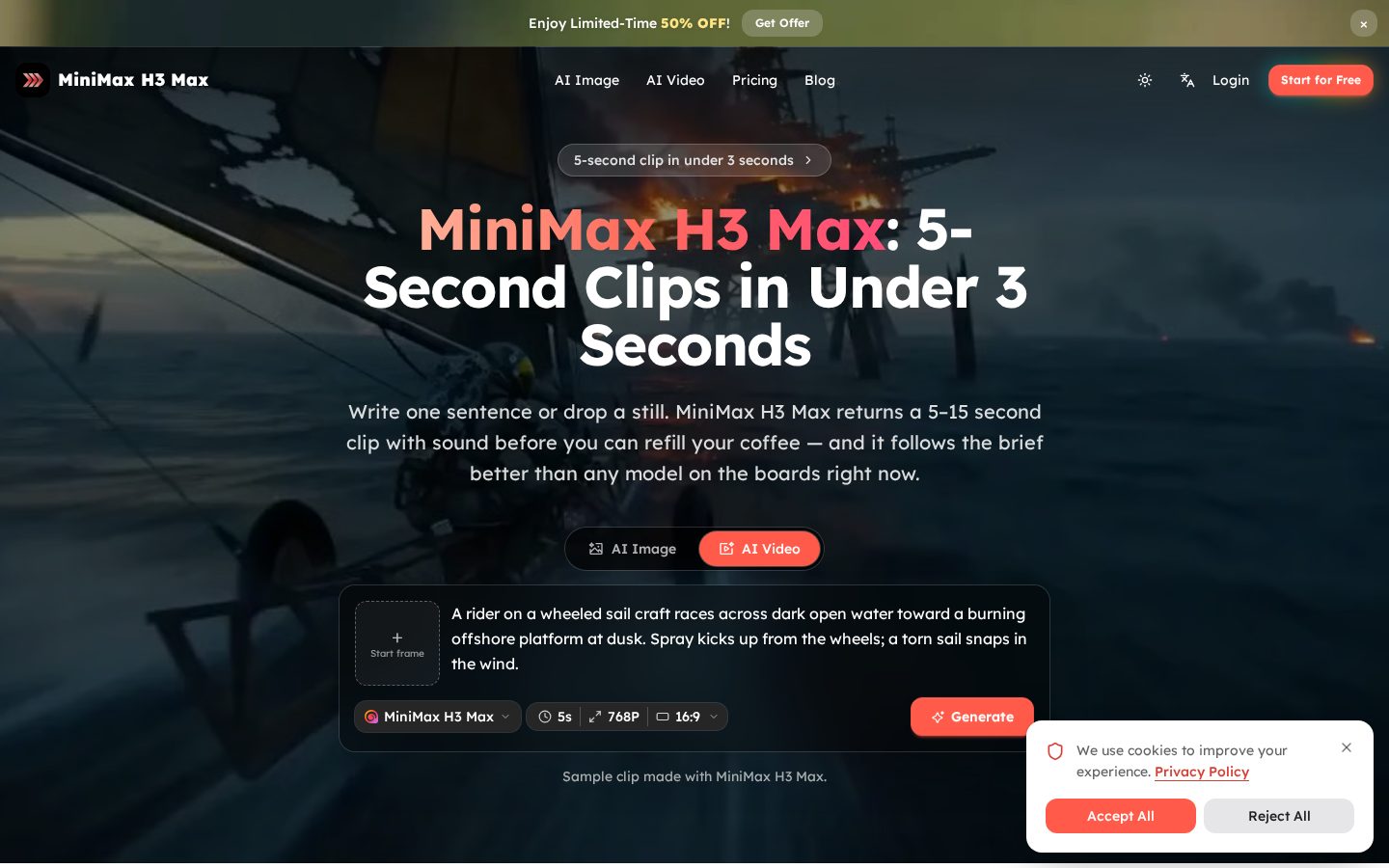 MiniMax H3 Max Homepage