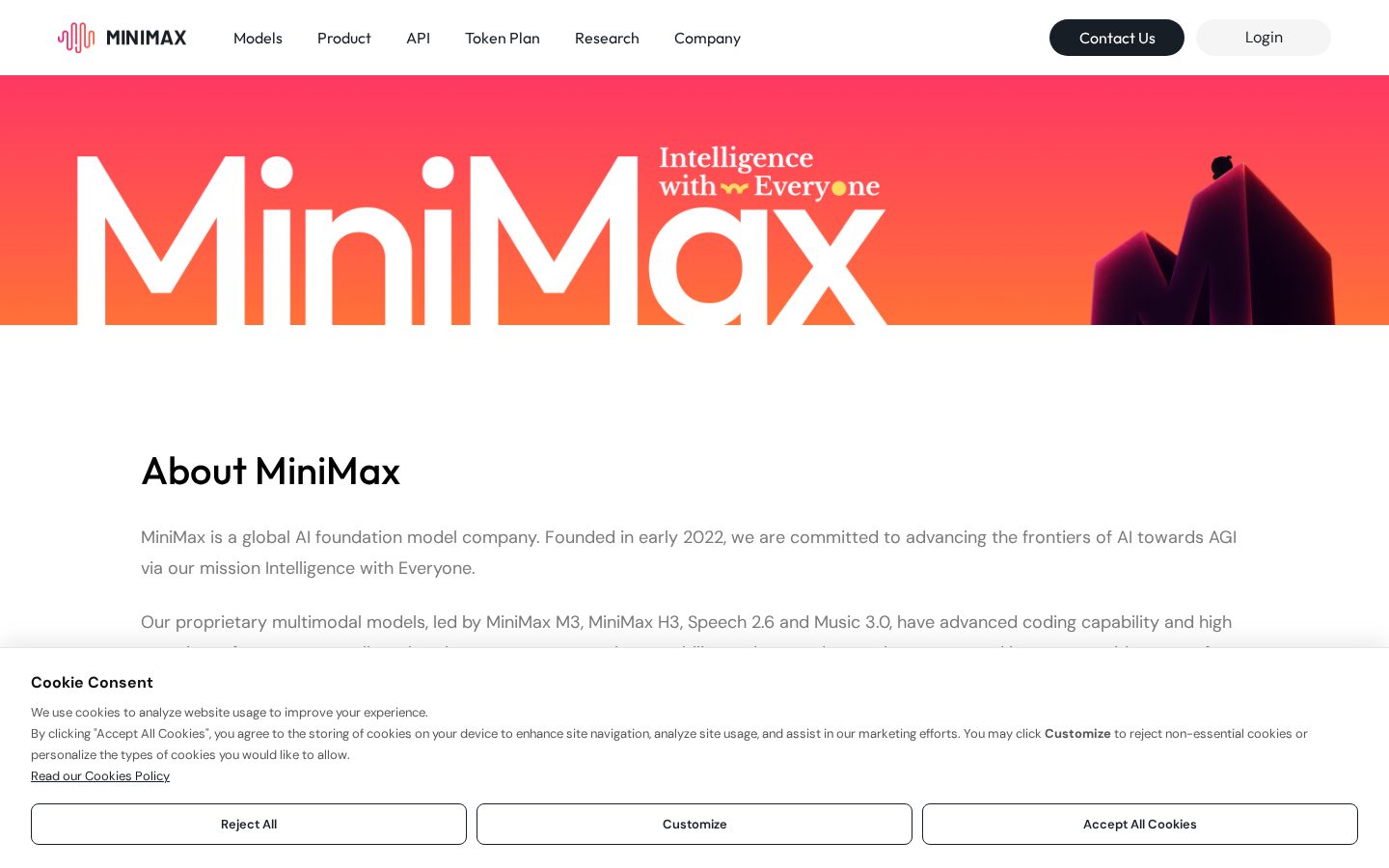 MiniMax Hub Homepage