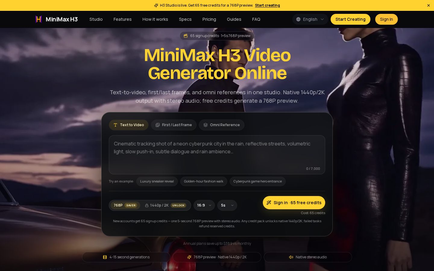 MiniMaxH3.app Homepage