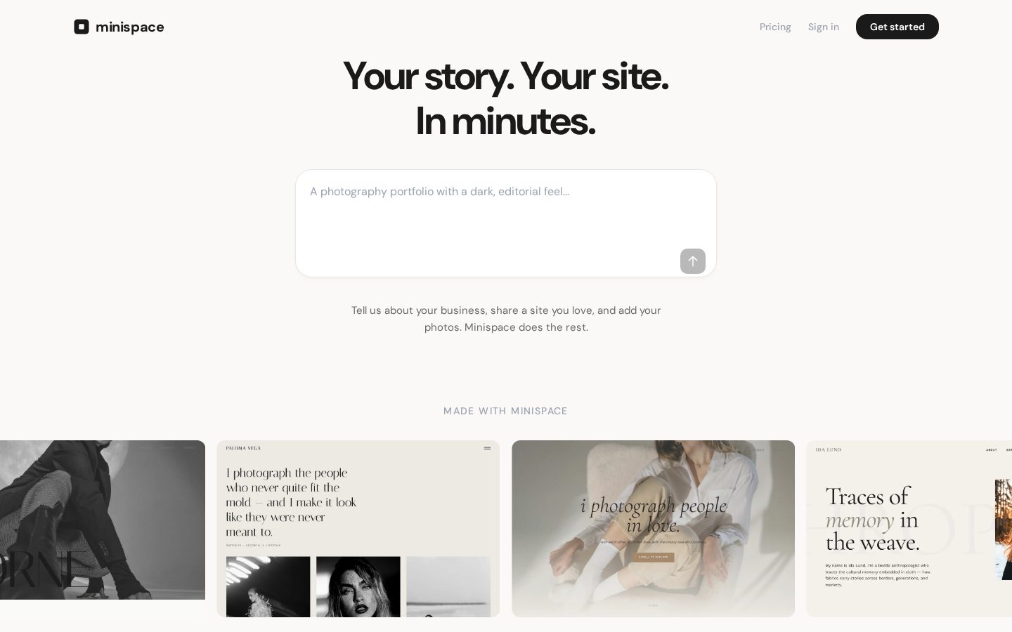 minispace Homepage