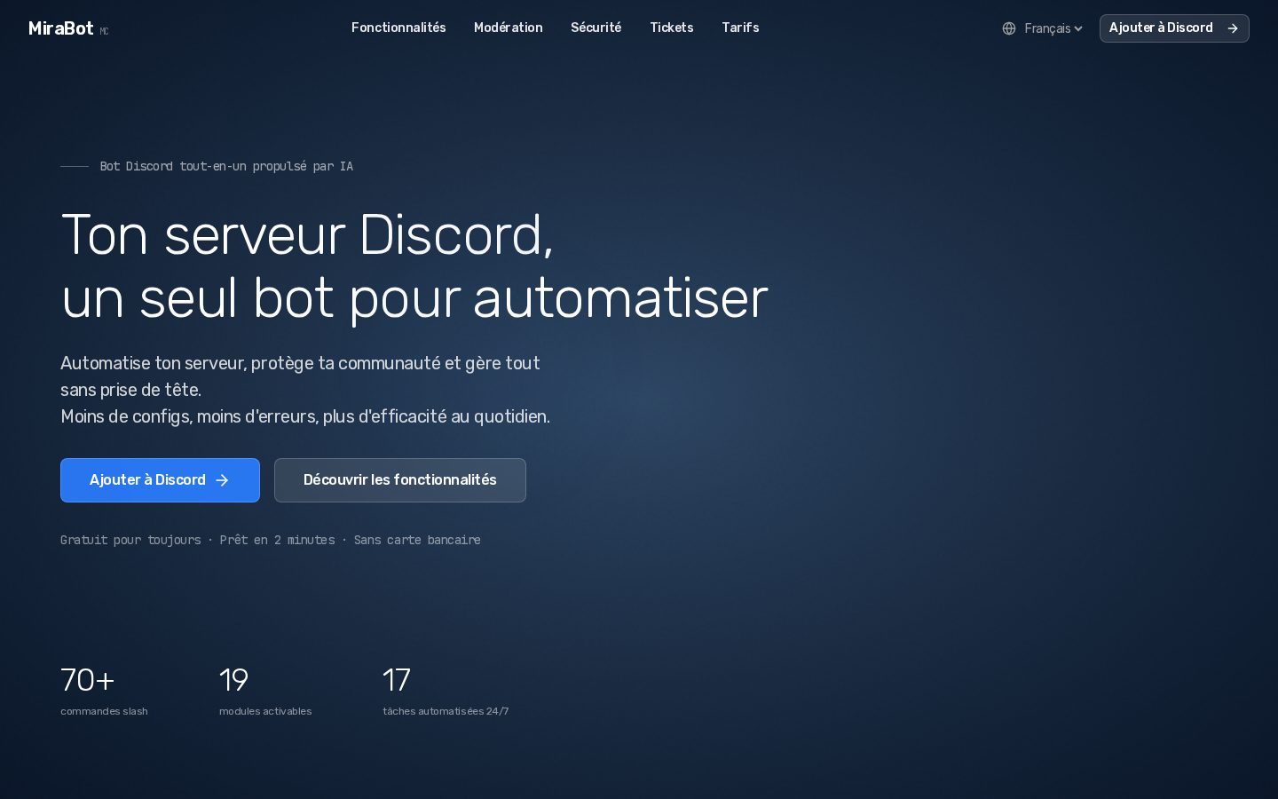 Mira AI Homepage