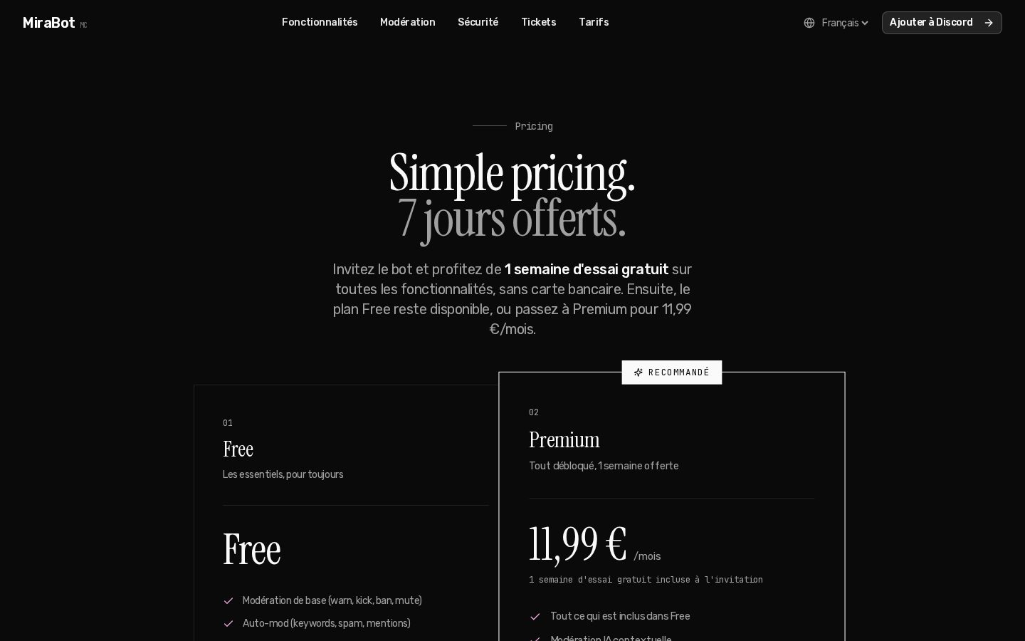 Mira AI Pricing