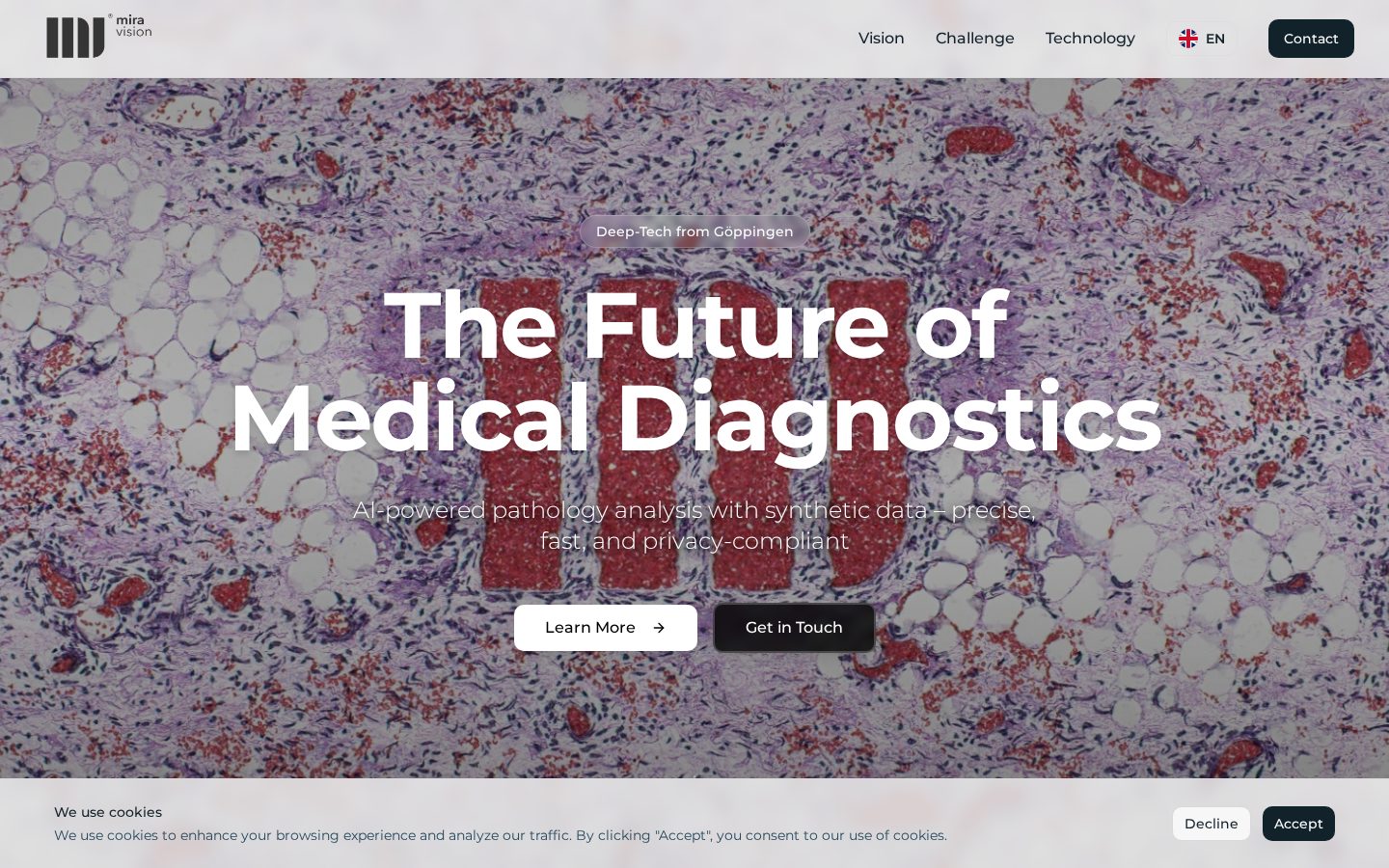 MIRA vision Homepage