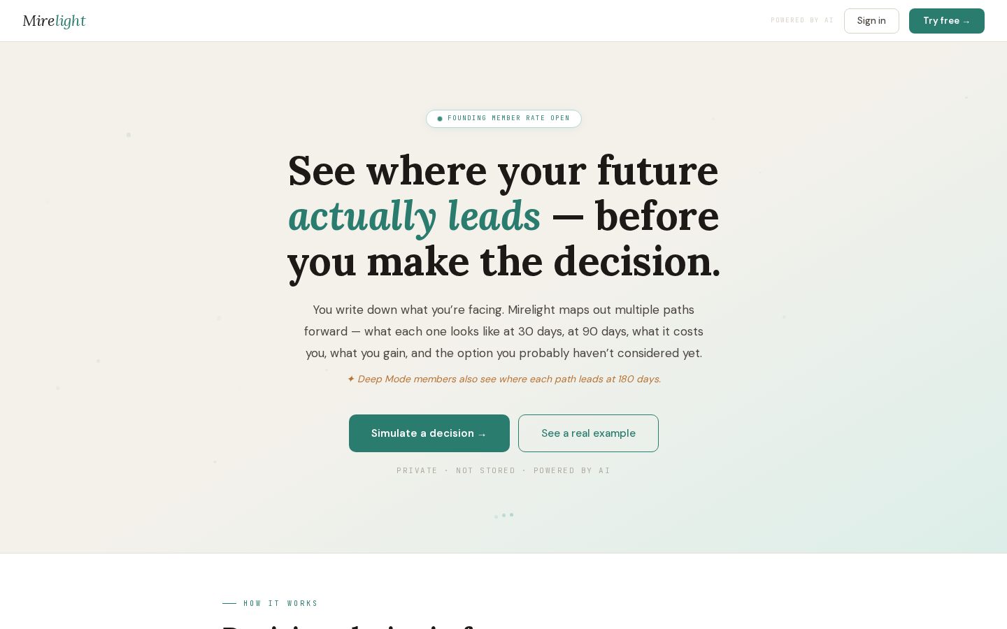 Mirelight Homepage
