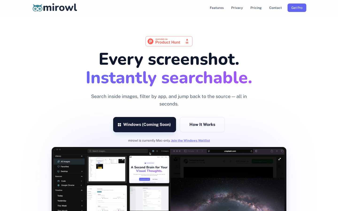 Mirowl Homepage
