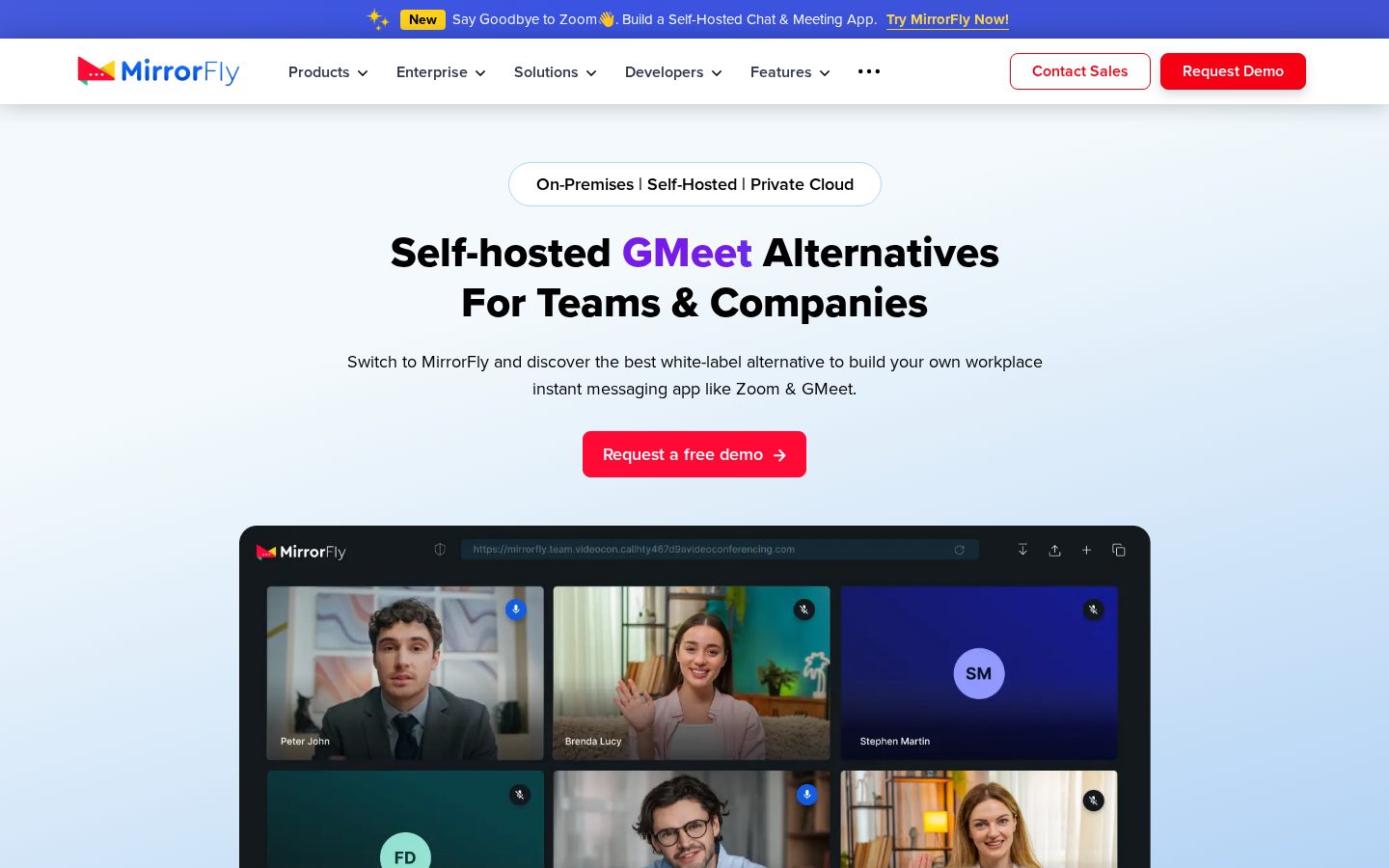 MirrorFly Homepage