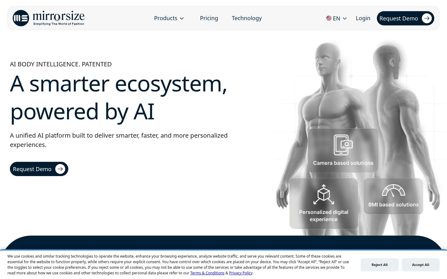Mirrorsize Homepage