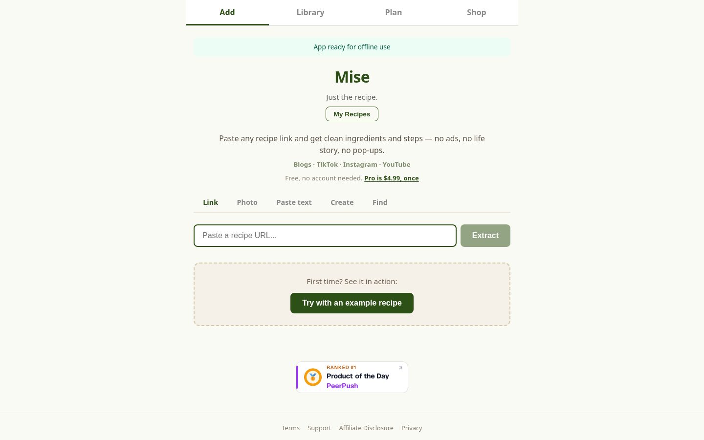 Mise Homepage