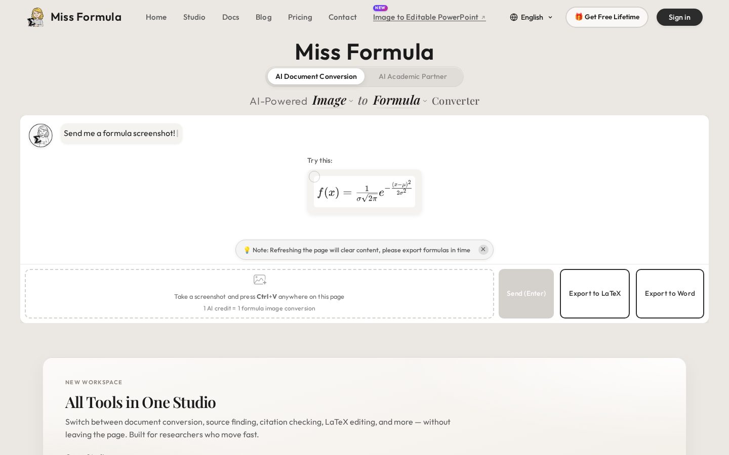 Miss Formula Homepage