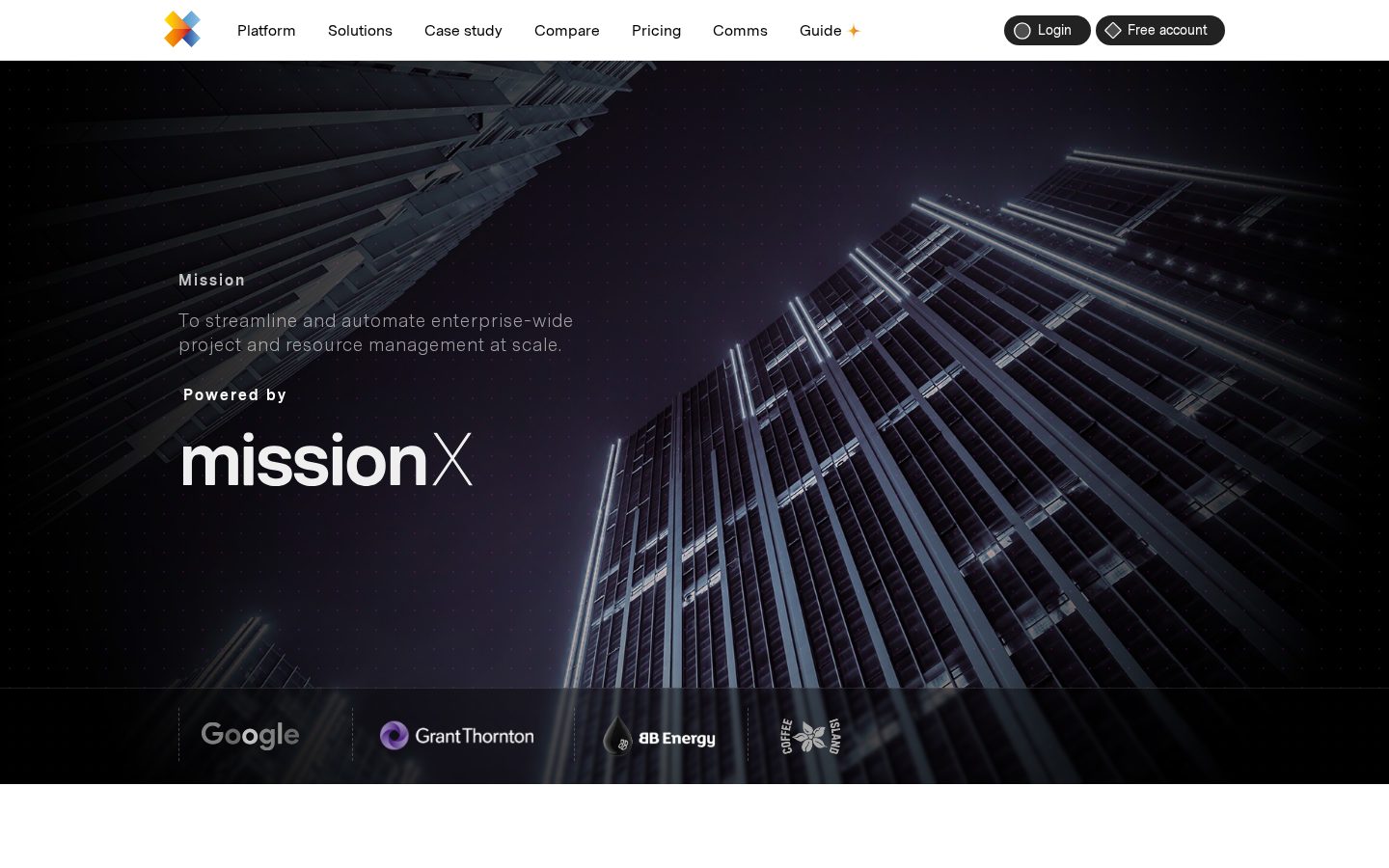 missionX Homepage