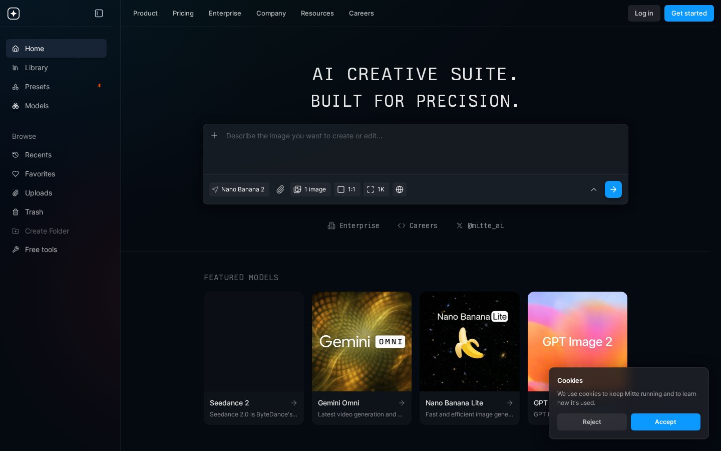 Mitte 1.0 Homepage