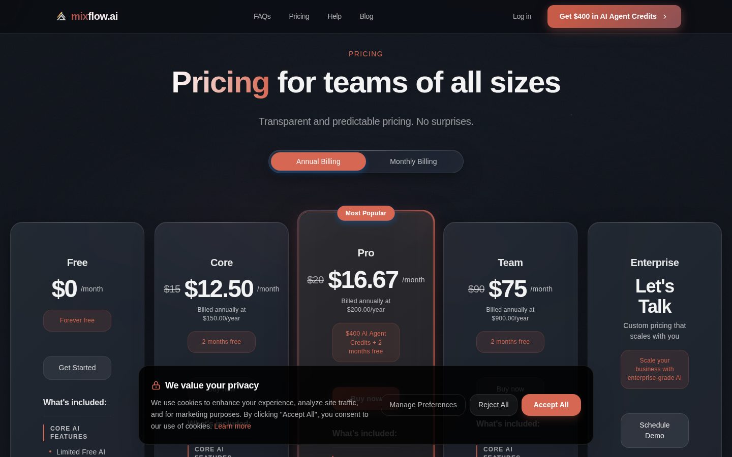 Mixflow.AI Pricing