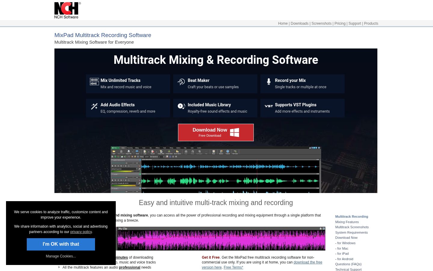 MixPad Homepage