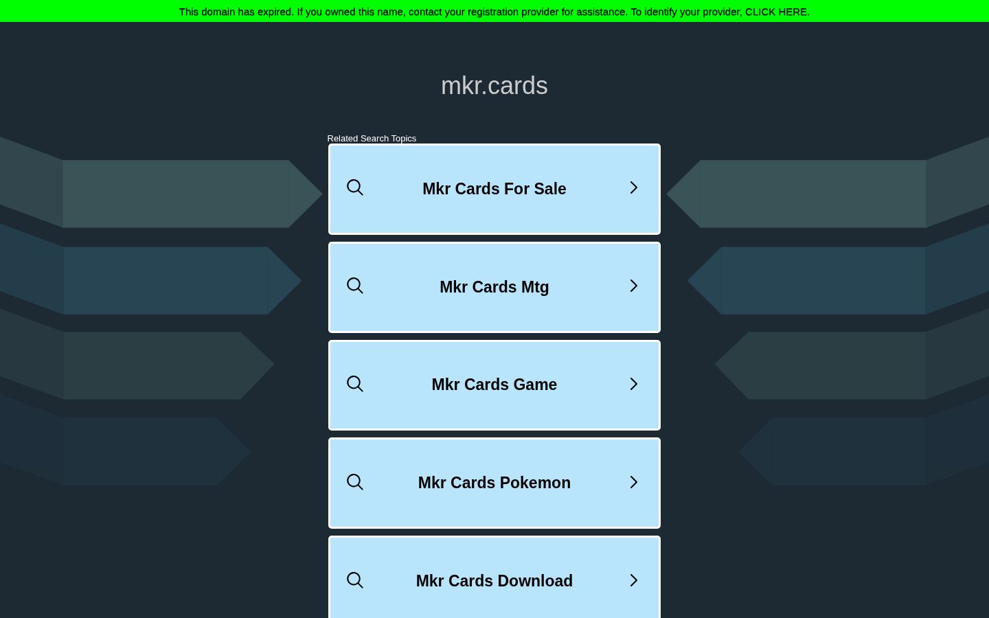 Mkr.cards Homepage