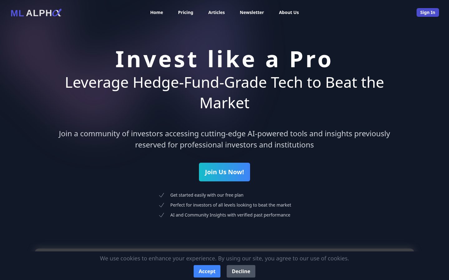 ML Alpha Homepage