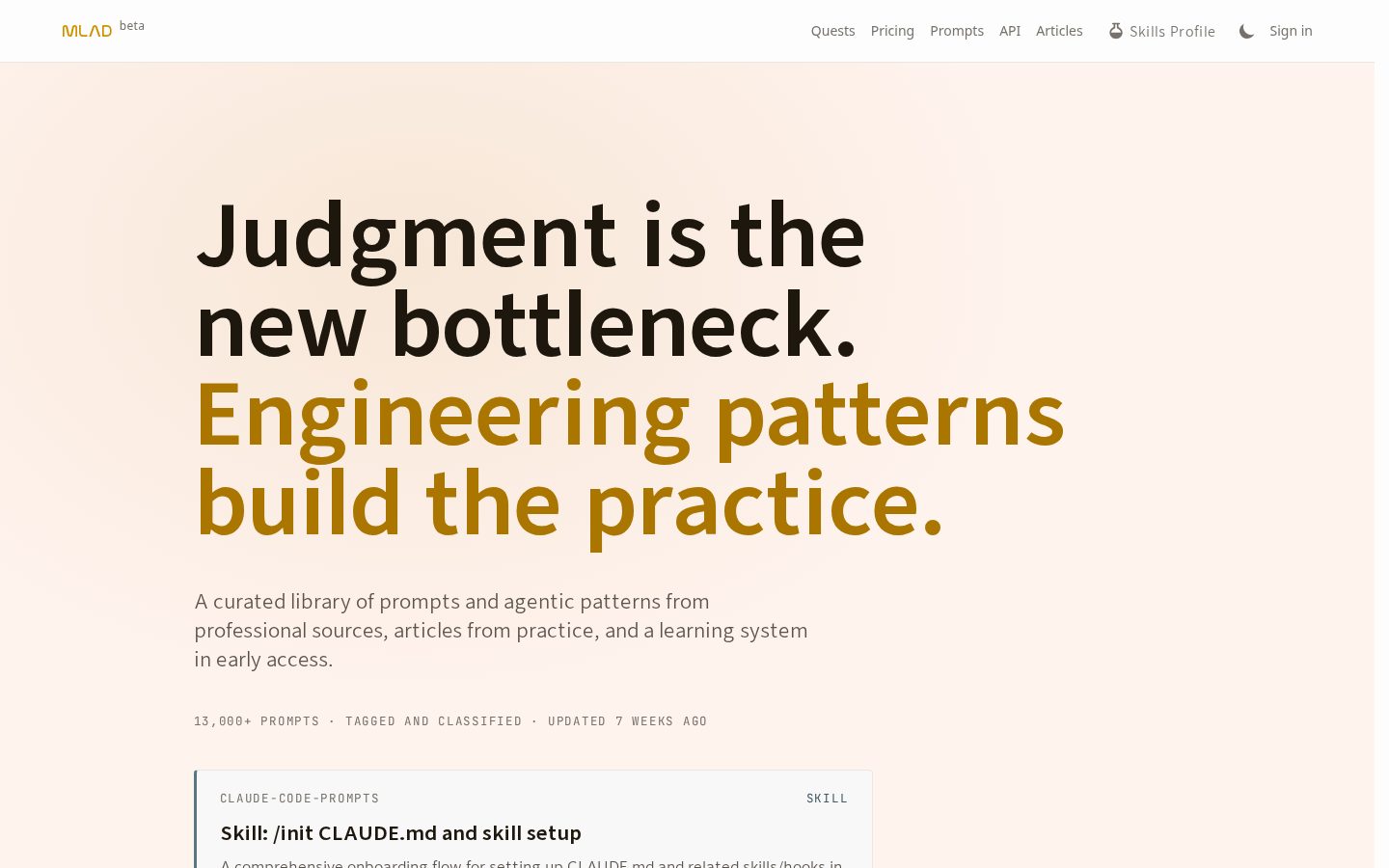 MLAD.ai Homepage