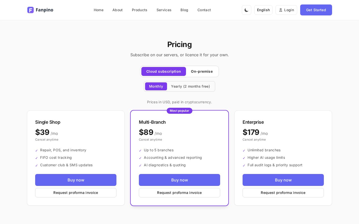 Mobile Master Pricing