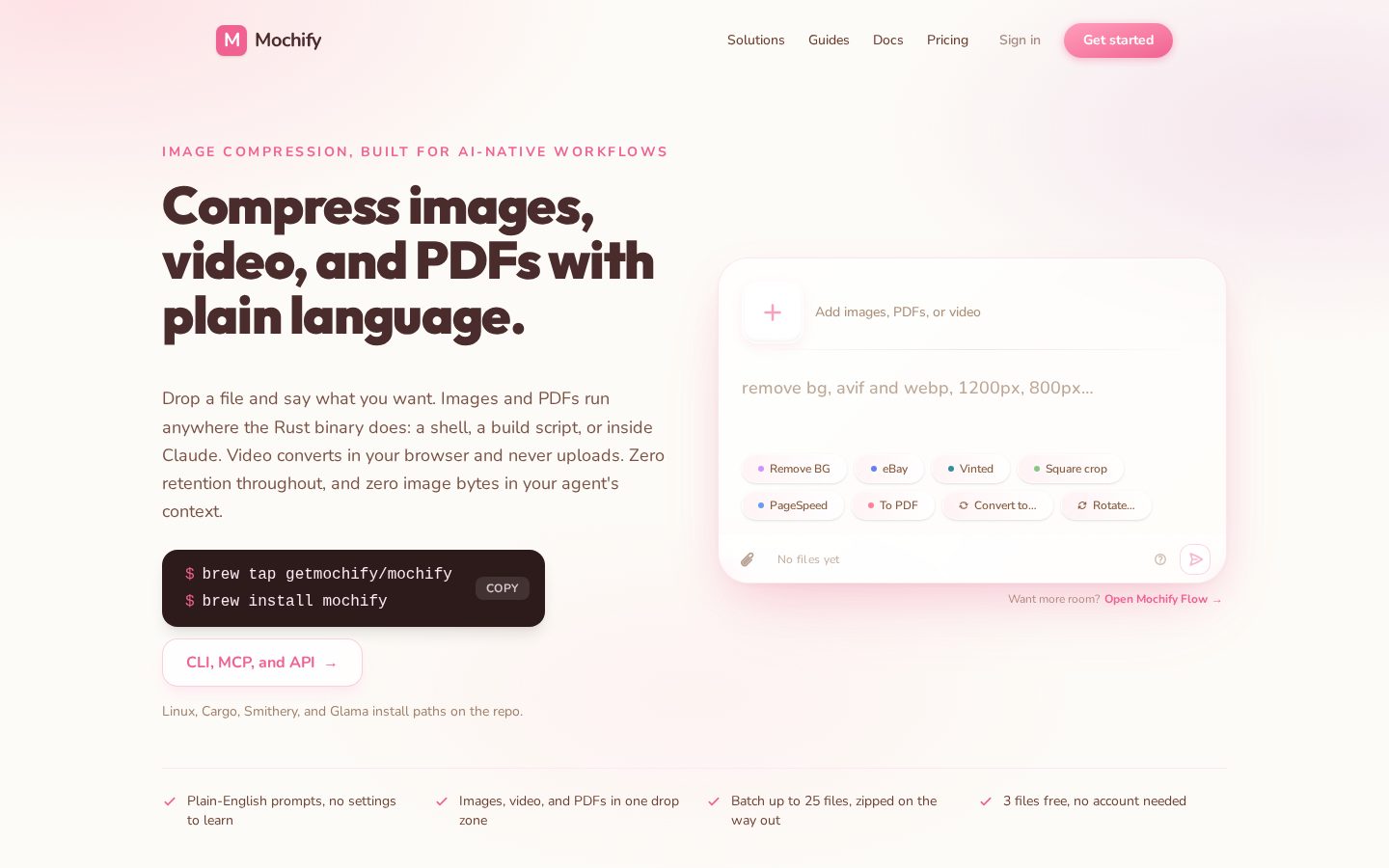 Mochify Homepage