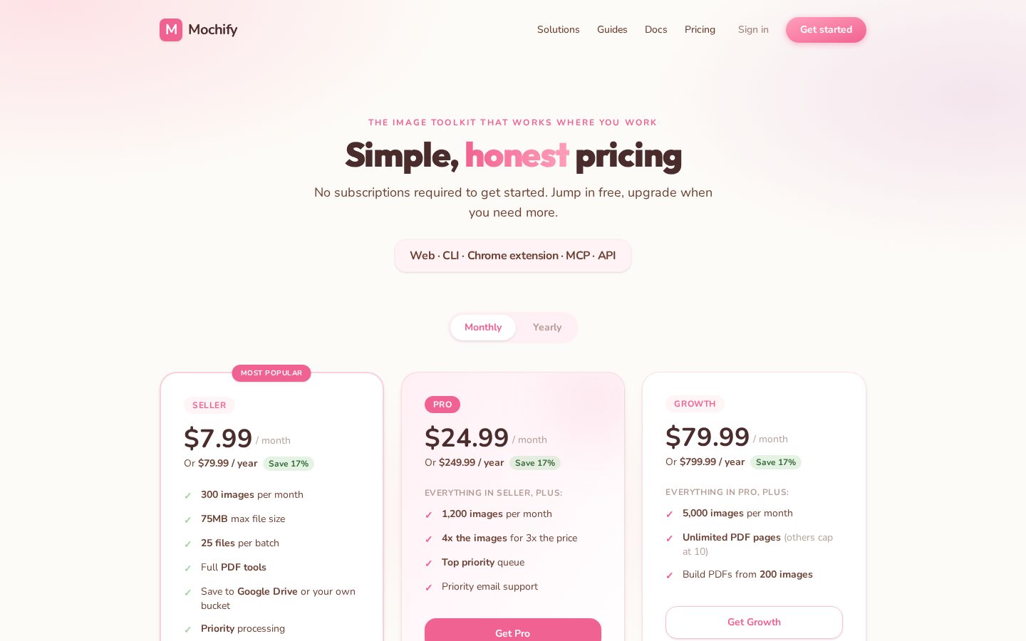 Mochify Pricing