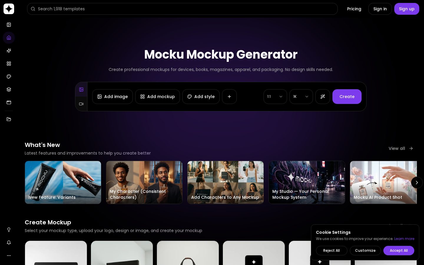 Mocku Homepage