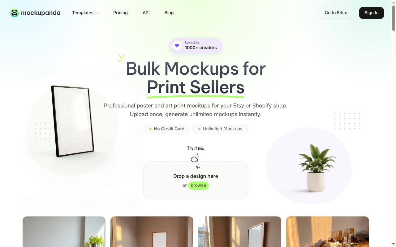 Mockupanda Homepage