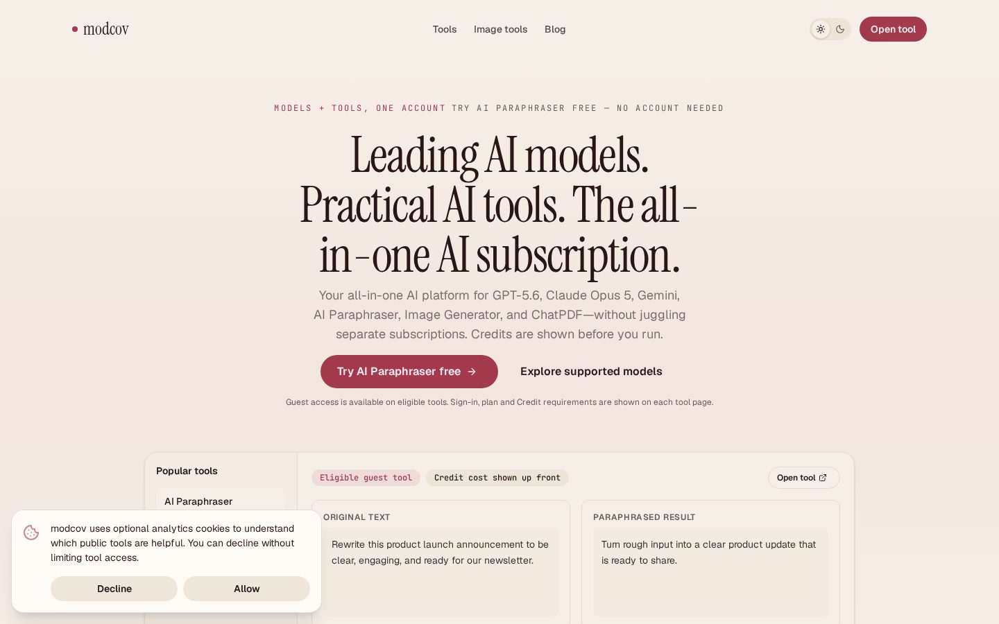modcov Homepage